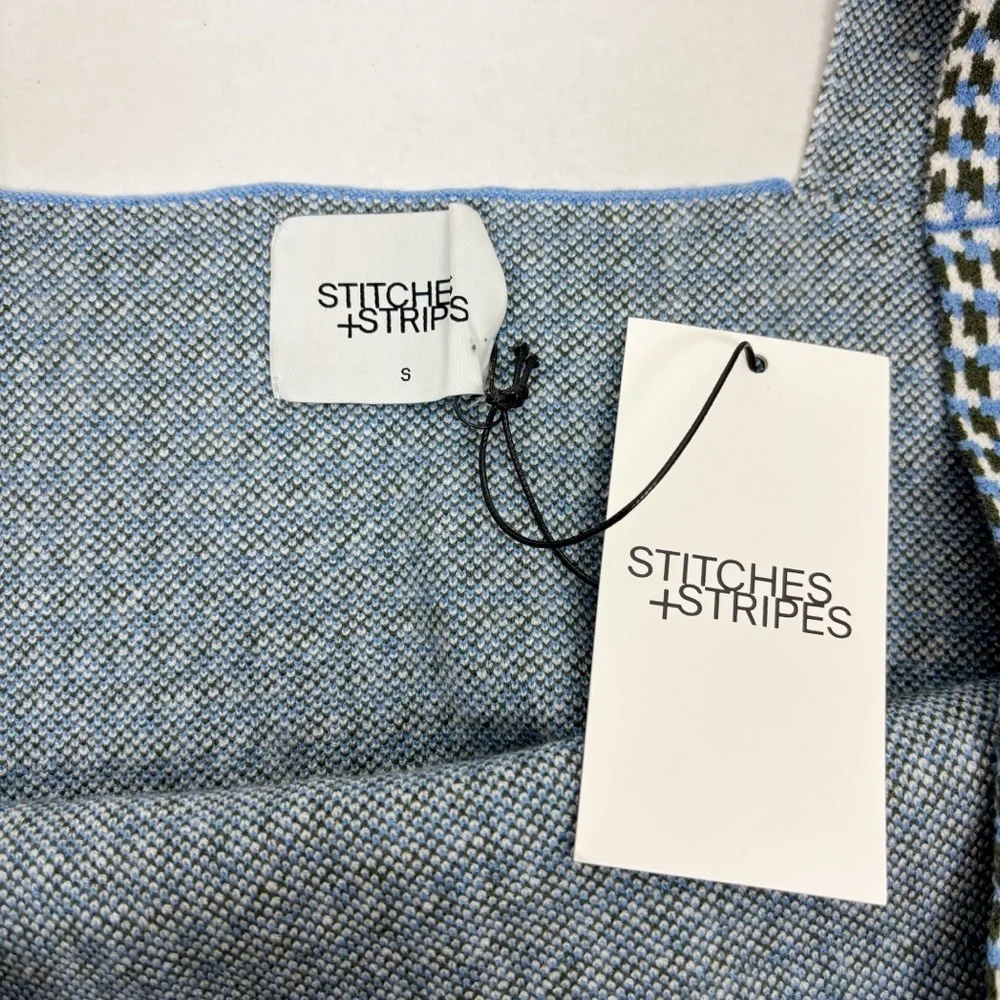 STITCHES & STRIPES Poplar Tank in Cornflower Combo Size S